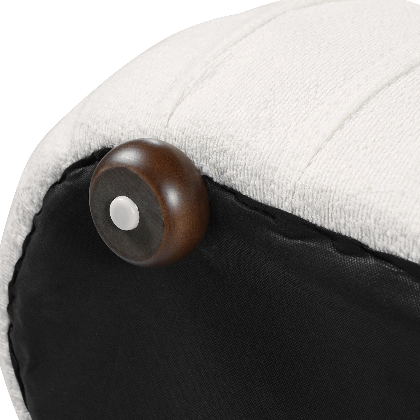 Upholstered Ottoman, Oval Shape