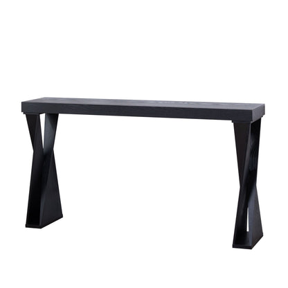 Console Table With Crossed Legs For Hallway - Black