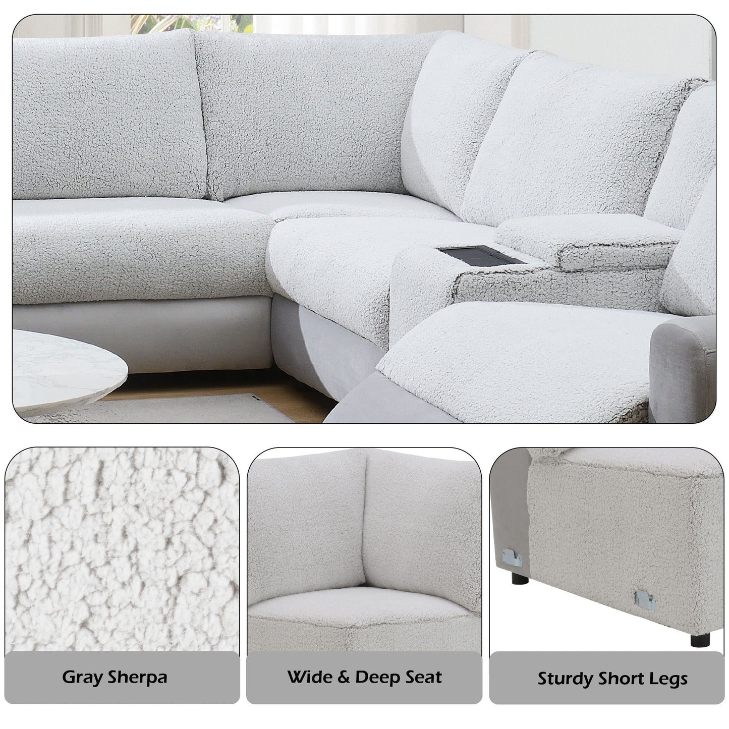 Tarrance - Modular Power Recliner Sectional - Gray
