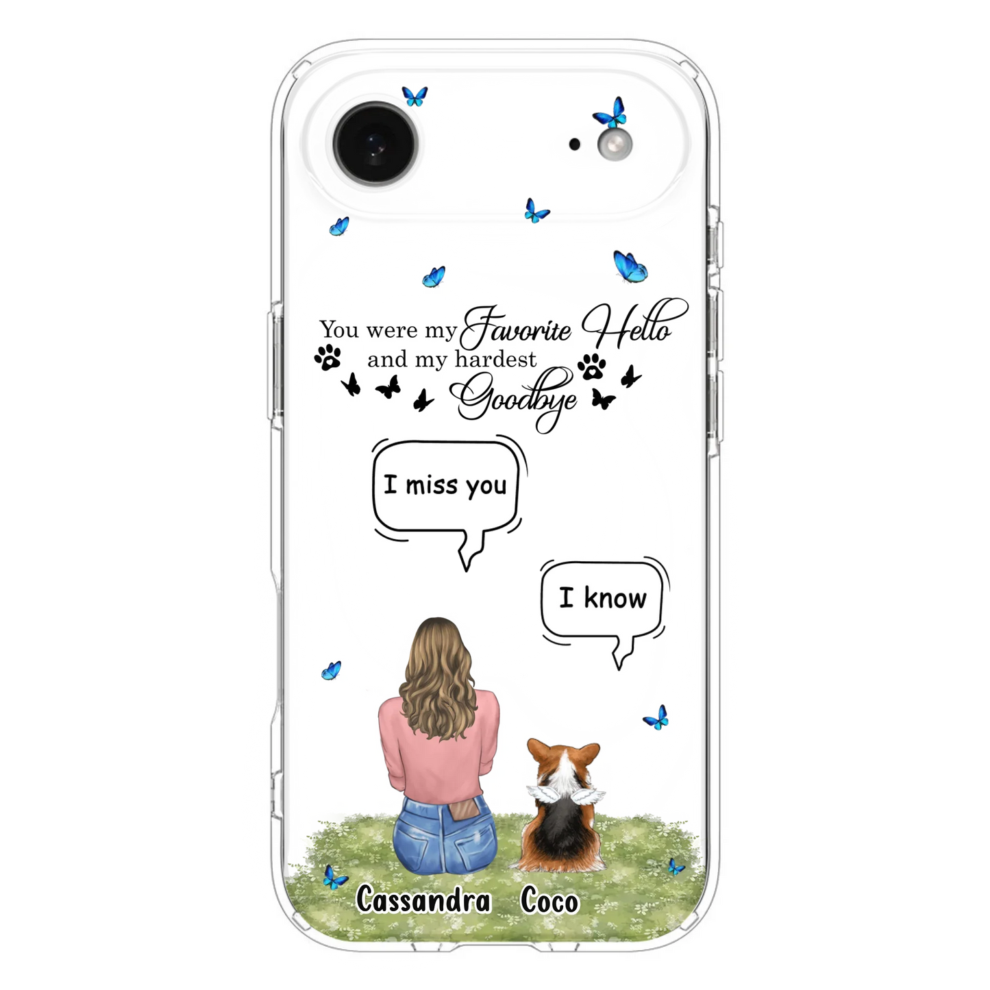 Personalized Pet Phone Case - Upto 4 Pets - Mother's Day Gift Idea For Couple/Dog/Cat Lover - You Were My Favorite Hello - Case For iPhone/Samsung