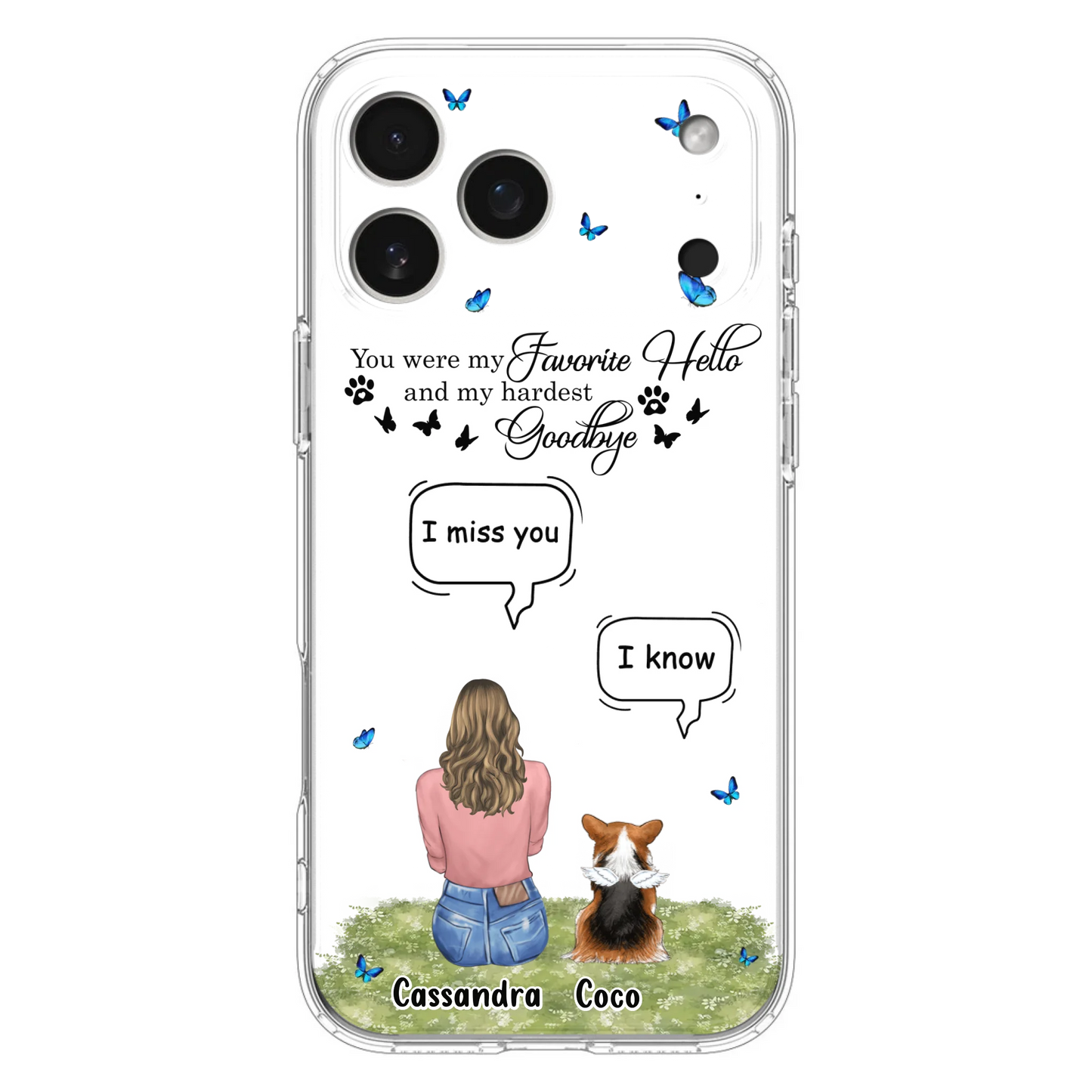 Personalized Pet Phone Case - Upto 4 Pets - Mother's Day Gift Idea For Couple/Dog/Cat Lover - You Were My Favorite Hello - Case For iPhone/Samsung