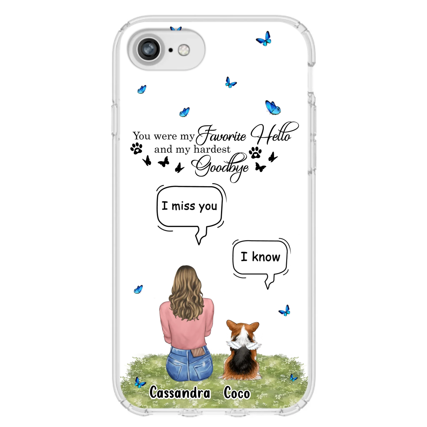 Personalized Pet Phone Case - Upto 4 Pets - Mother's Day Gift Idea For Couple/Dog/Cat Lover - You Were My Favorite Hello - Case For iPhone/Samsung