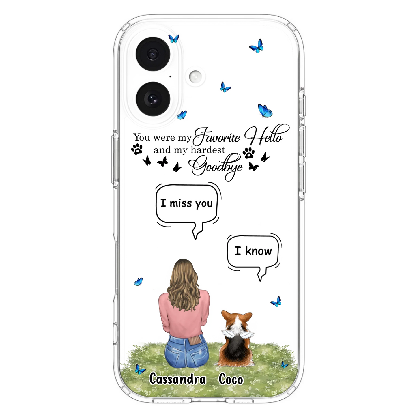 Personalized Pet Phone Case - Upto 4 Pets - Mother's Day Gift Idea For Couple/Dog/Cat Lover - You Were My Favorite Hello - Case For iPhone/Samsung