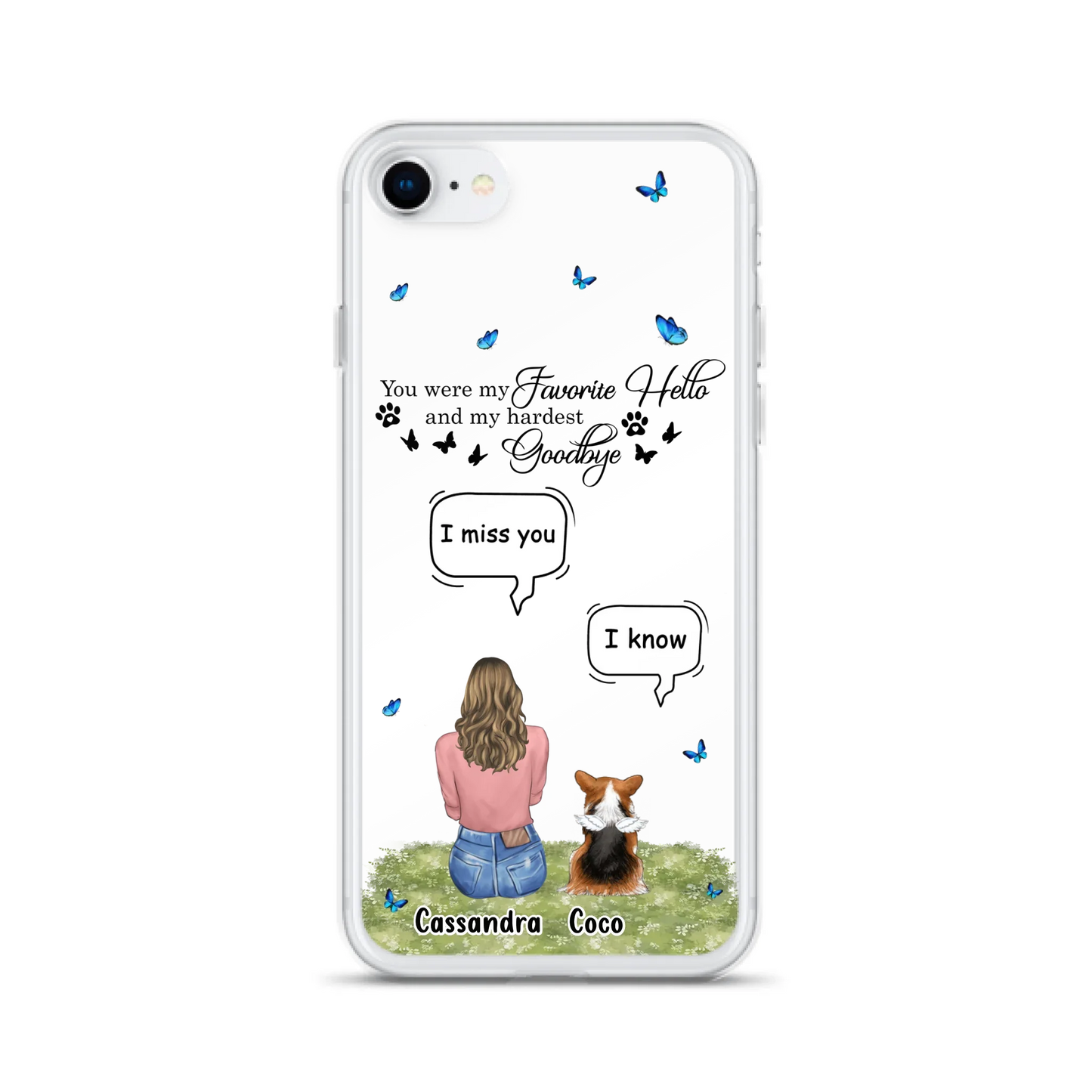 Personalized Pet Phone Case - Upto 4 Pets - Mother's Day Gift Idea For Couple/Dog/Cat Lover - You Were My Favorite Hello - Case For iPhone/Samsung
