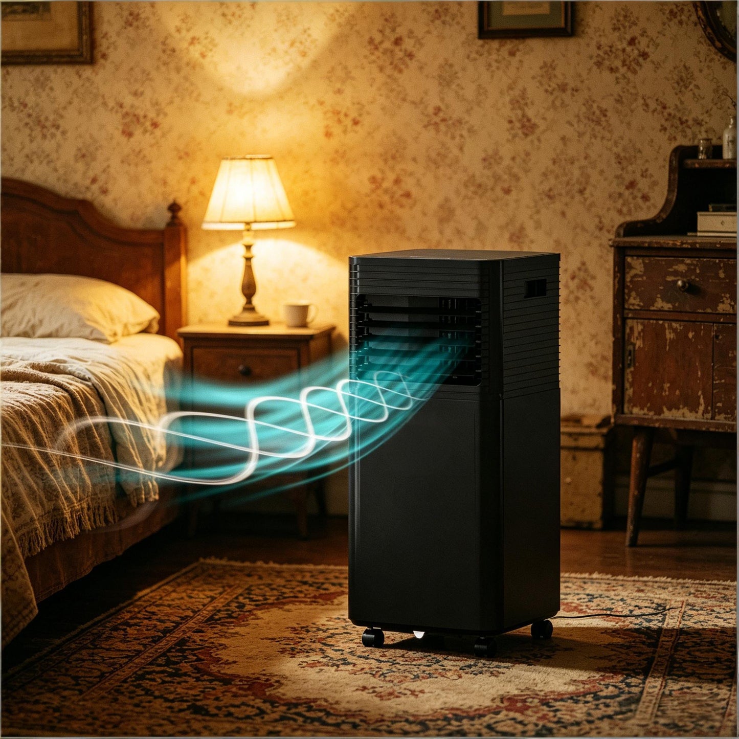 Modern Mobile Air Conditioner with Wheels