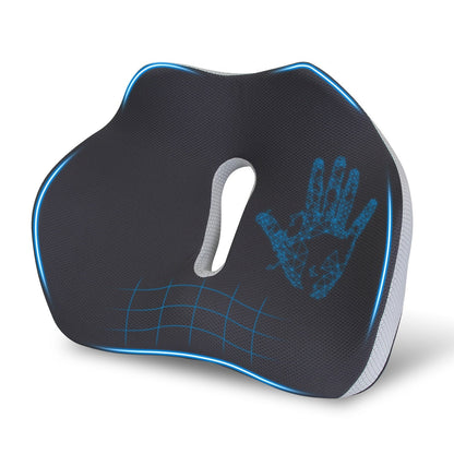 Memory Foam Seat Cushion Sciatica Pain Relief Cushion Pillow Seat Cushion with Machine Washable Cover for Home Office Car Wheelchair Airplane