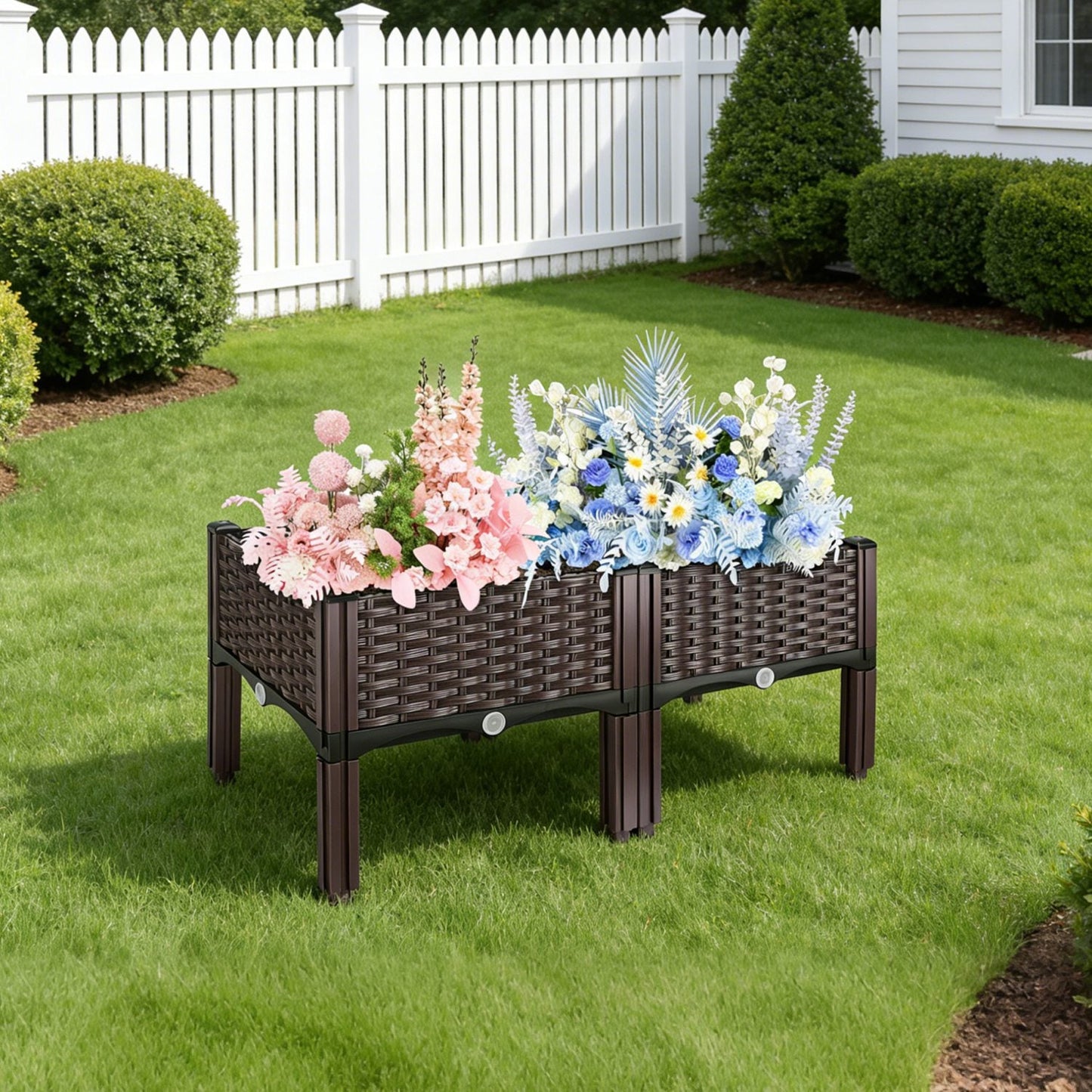 Elevated Raised Garden Bed with Self-Watering System