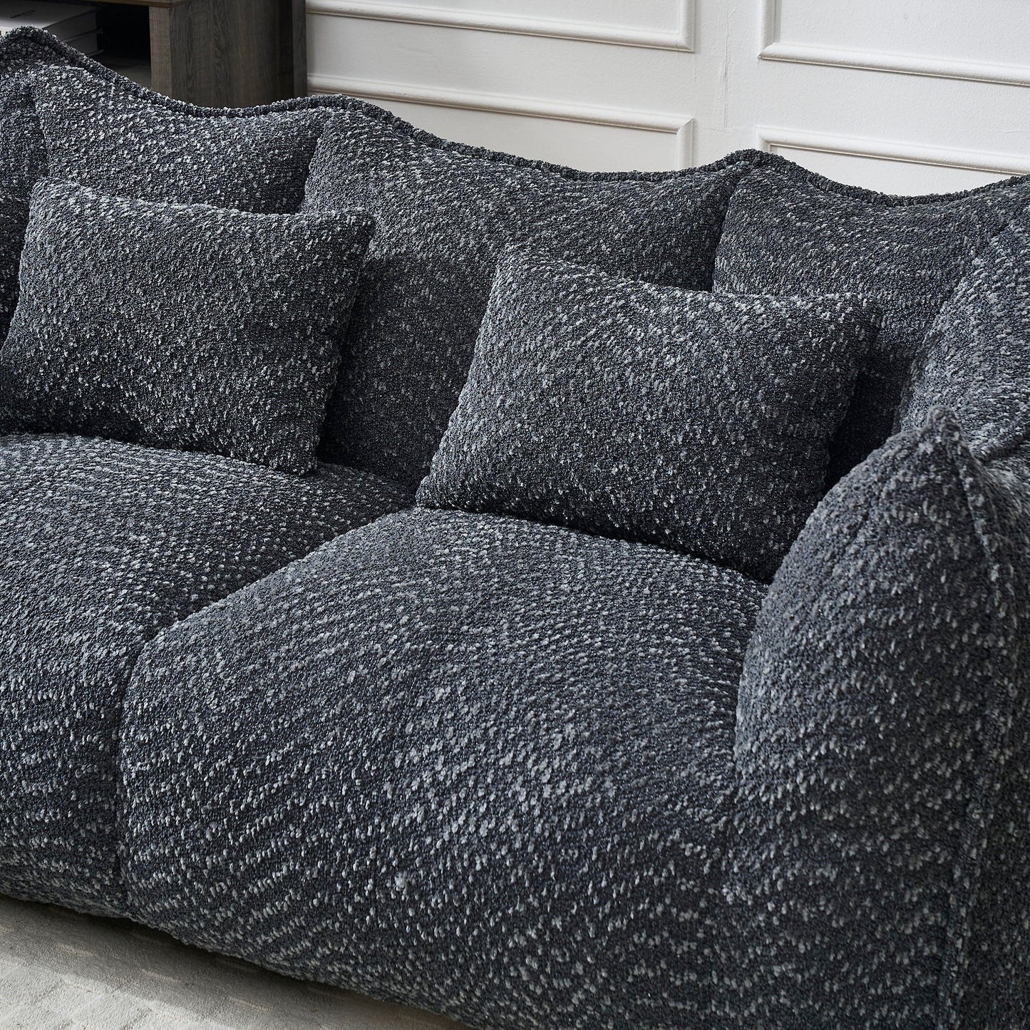 Comfortable Dual Beanbag Chair With High Resilience Foam Core For 2 People