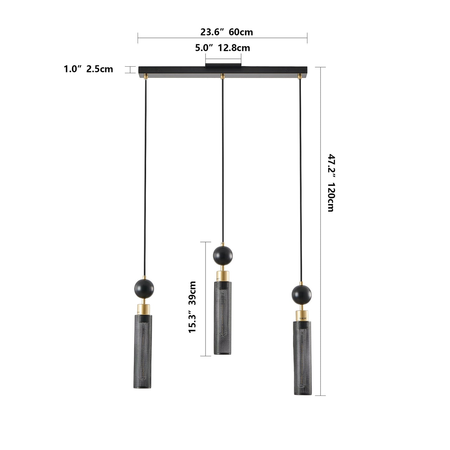 25" Modern Pendant Chandelier