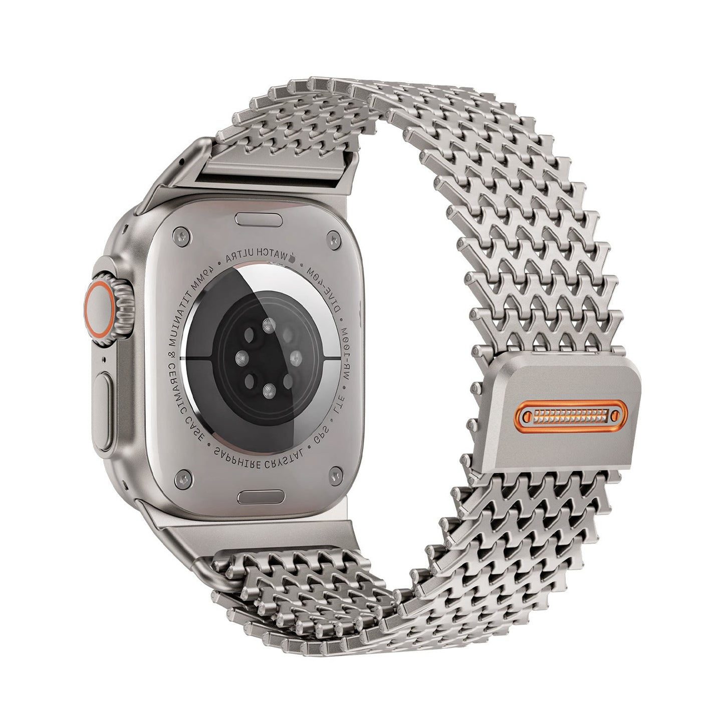 Milanese Strap With Metal Magnetic Clasp W-shaped Dragon-scale Personalized Wristband