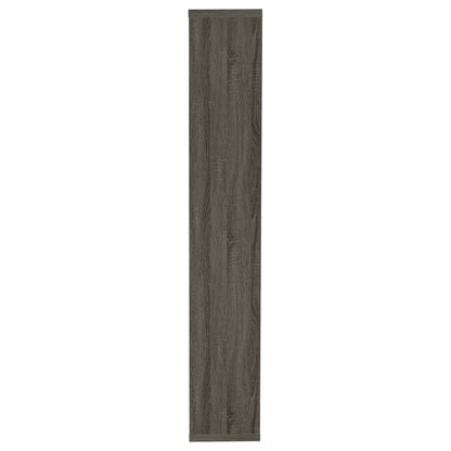 Theo 71-inch 6-shelf Bookshelf Weathered Grey