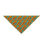 Sunflower Kaleidoscope on Turquoise Waves - Pet Bandana Pet Zen