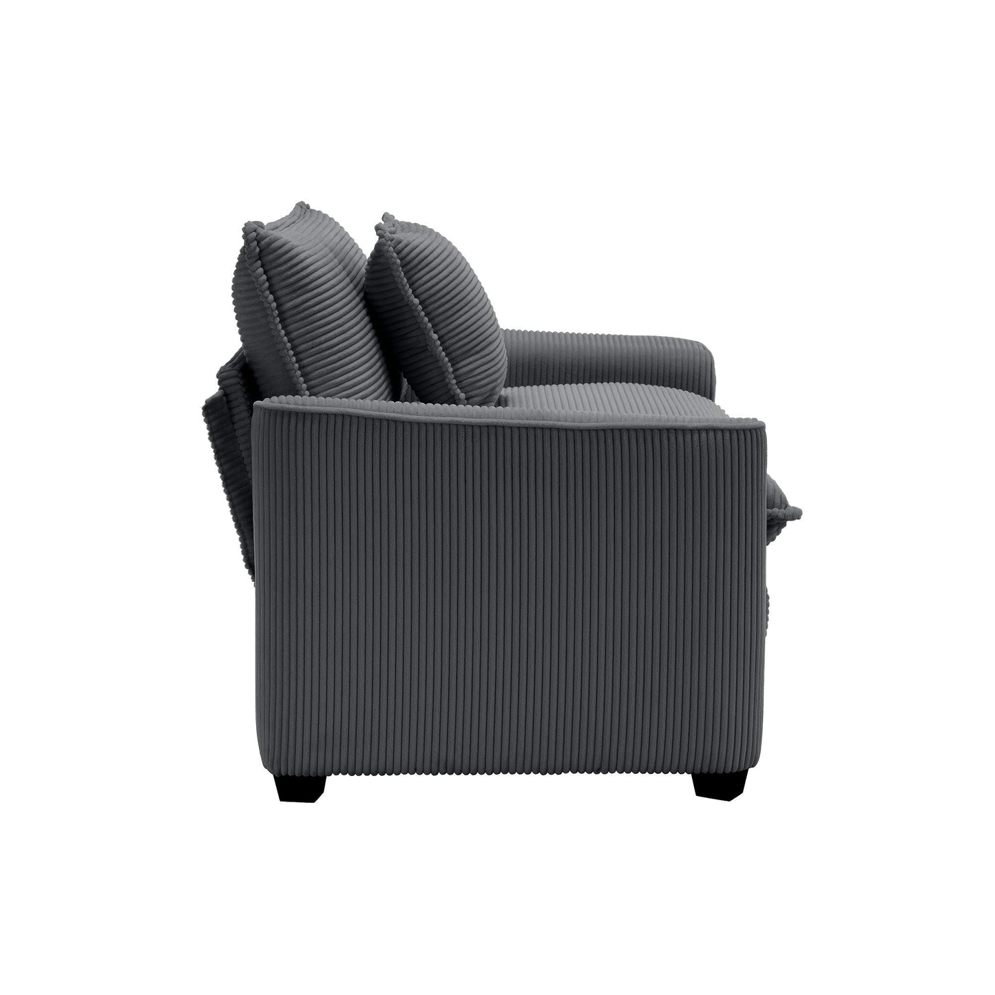 Modern Classic Fabric Single Chair Deep Seat Sofa With Pillow