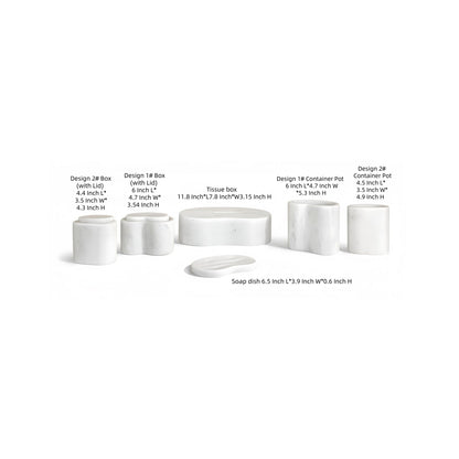Elegant Natural Marble Bathroom Accessories Set