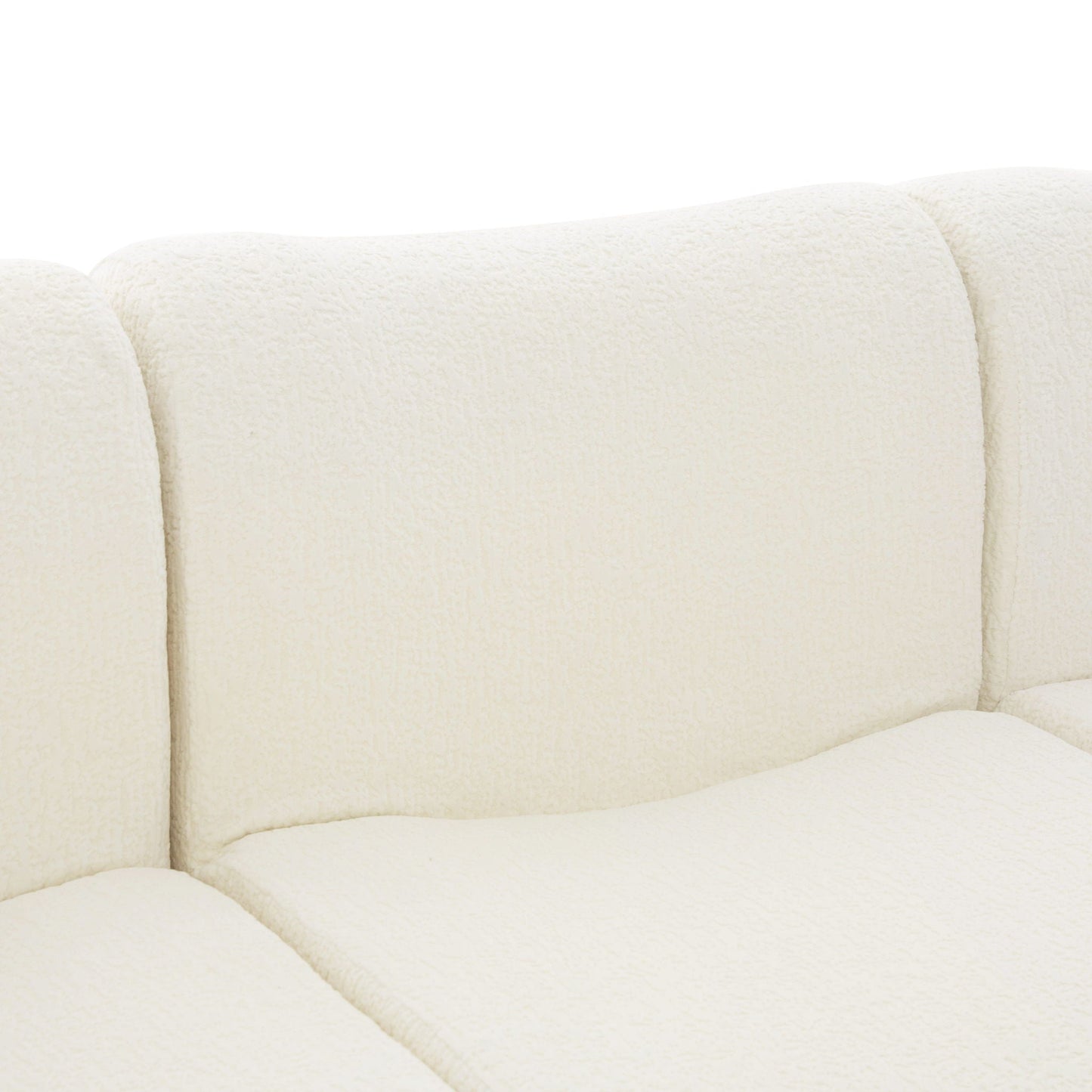 3 Seater Sofa Couch With Curved Armrests