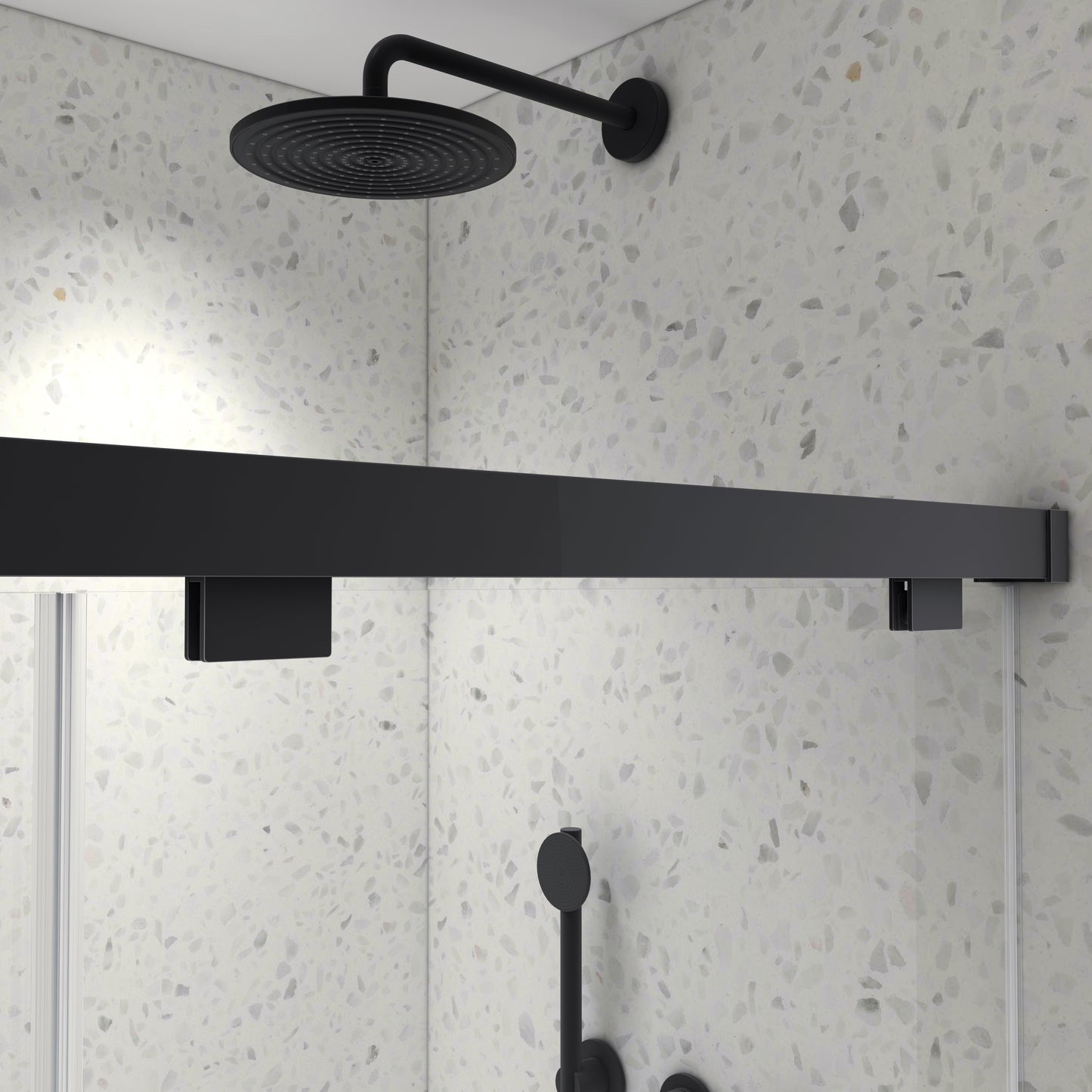 5476 Inch Frameless Double Sliding Matte Shower Door