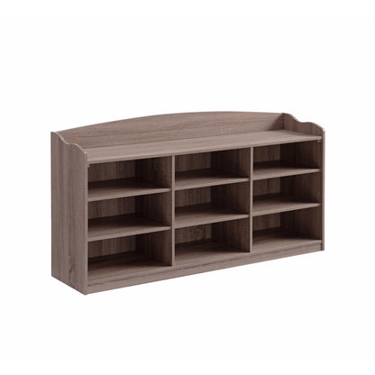 Entryway Shoe Storage Bench, Nine Storage Shelves, Entryway Organizer