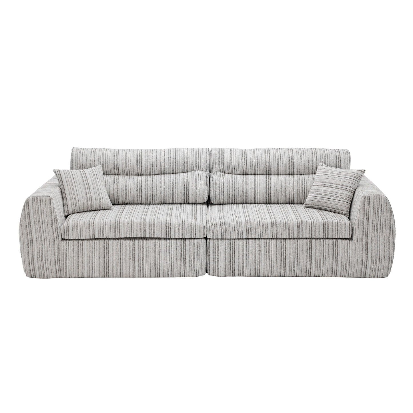 3 Seater, Couch With Throw Pillows For Living Room
