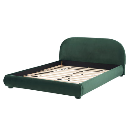 Dark Green Velvet Bed Frame