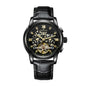 New Mens Large-rotor Skeleton Automatic Mechanical Watch