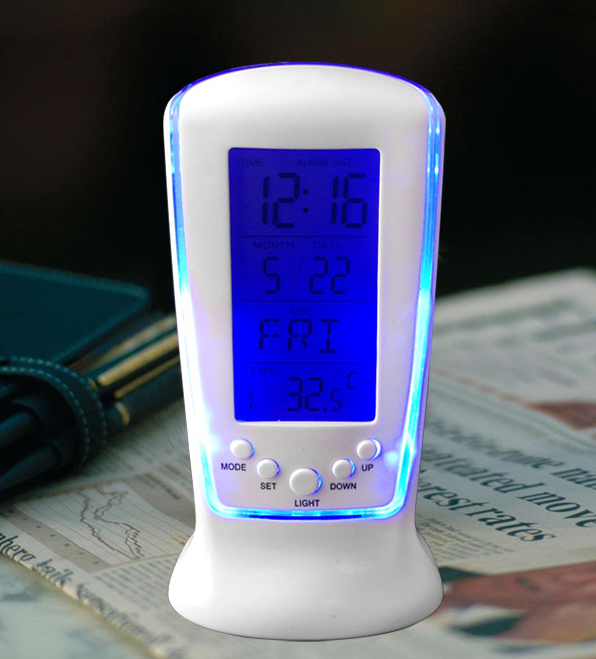 NOVA Multi-Function LED Digital Clock with Alarm, Temperature Display, and USB Charging Port