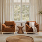 Pasadena 36" Wide Modern Farmhouse Accent Arm Chair, Burnt Orange Velvet