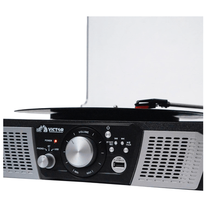 Victor Lakeshore 5-in-1 Hybrid BT Turntable System Black - Refurbished