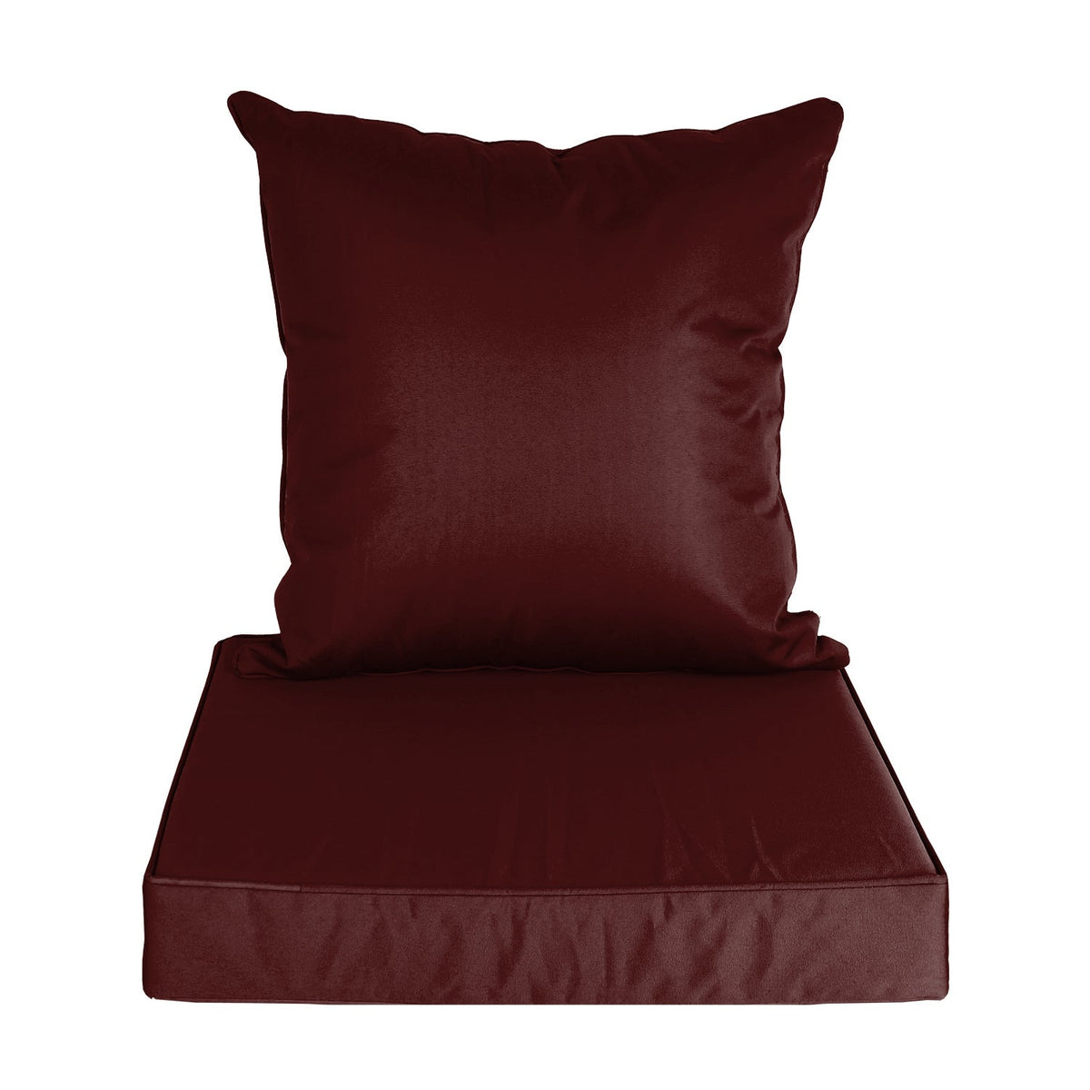 Outdoor Seat Cushion Set Waterproof Patio Furniture Cushion and Back Pillow Fade Resistant Deep SeatÊSet Chair Pad with Removable Cover for Chair Sofa