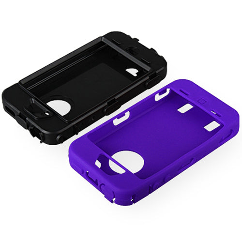 Rugged Matte Case with Pen & Screen Protector for iPhone 4/4S