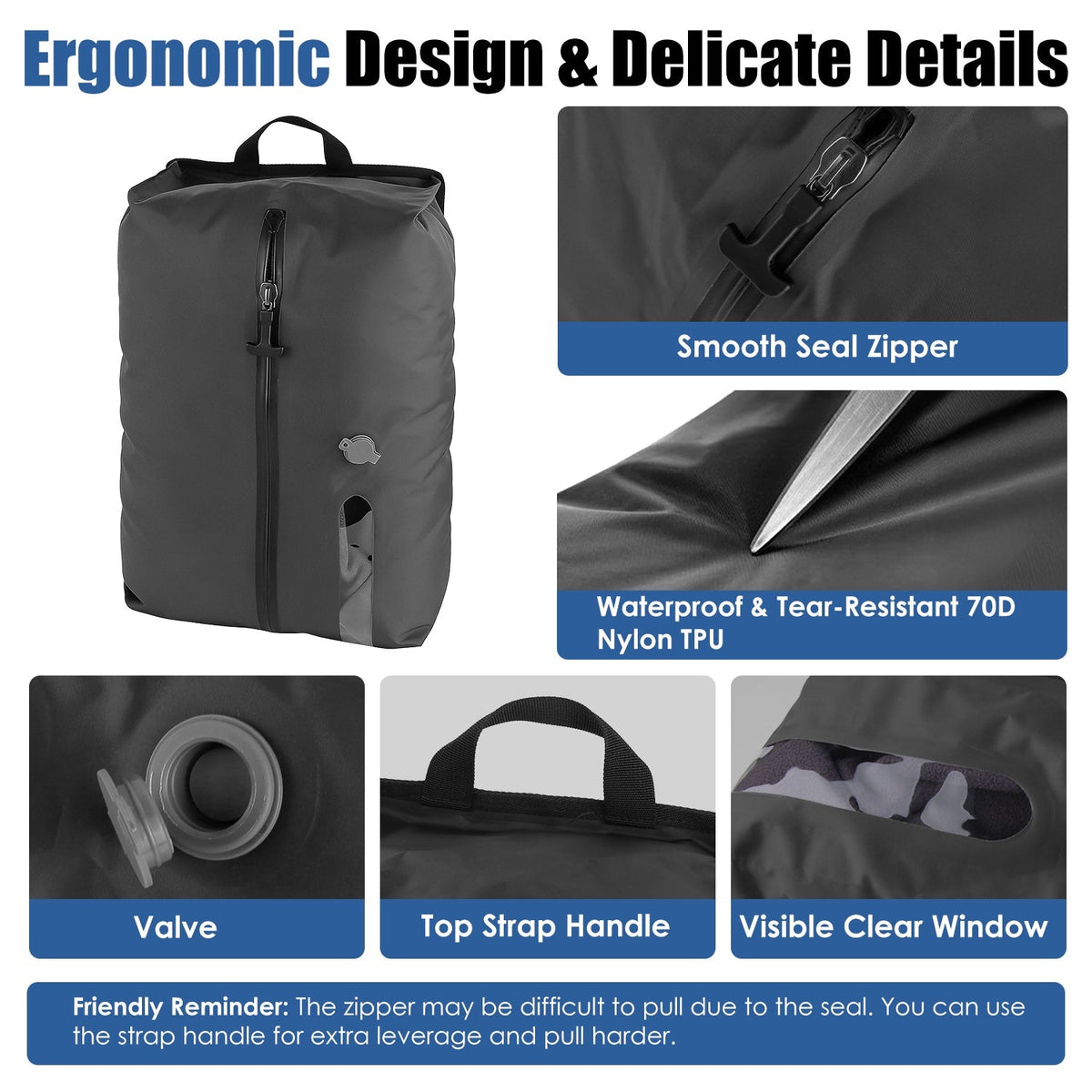 17L Vacuum Storage Bags with Rechargeable Pump (2-Pack)