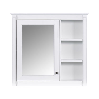 Bathroom Vanity With Medicine Cabinet, Royal Mirror Cabinet, Modern Bathroom Storage Cabinet With 2 Soft Closing Doors And 4 Drawers
