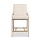 Arizona - Solid Ash Upholstered Counter Stool With Rope Detail - Creme De La Creme White