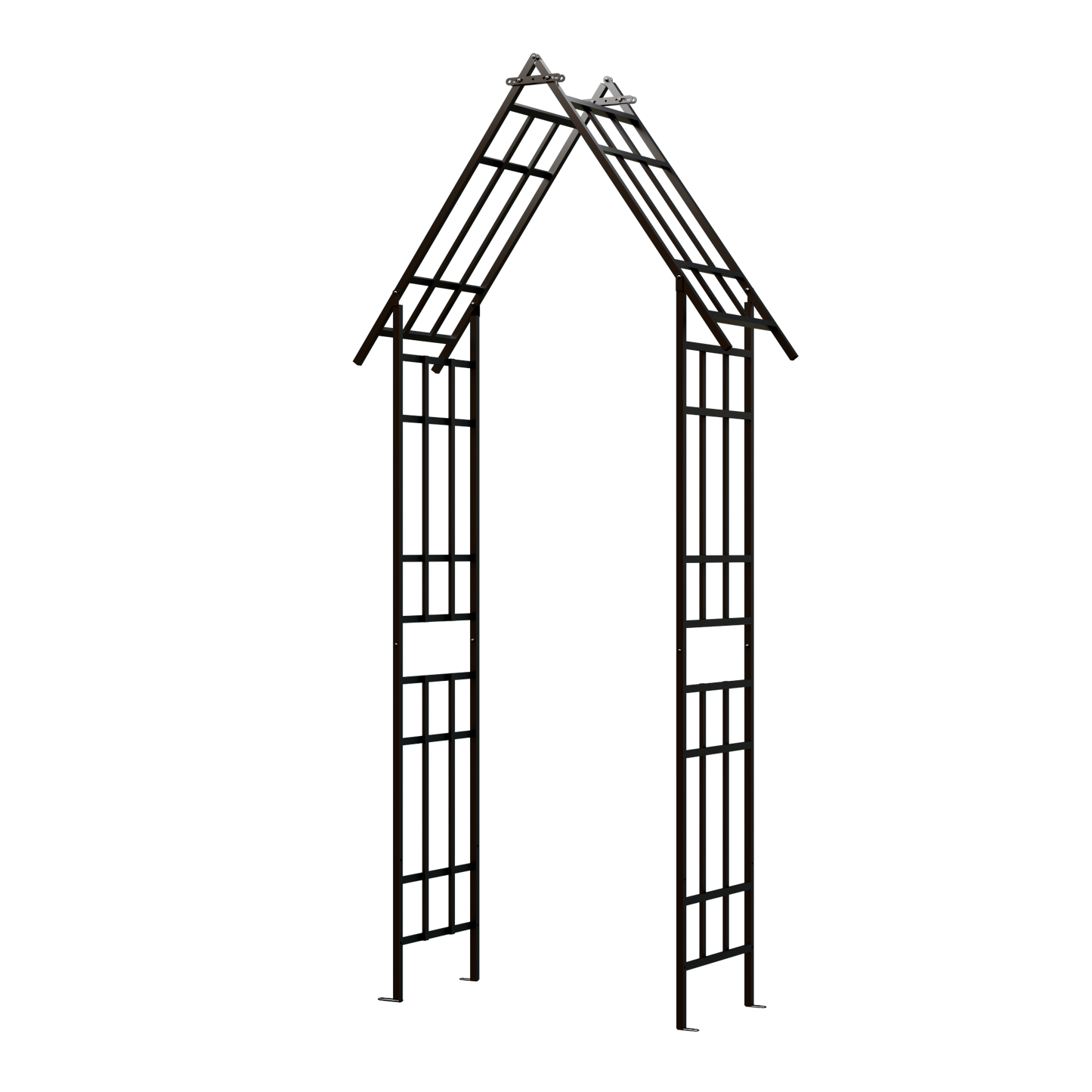 Metal Garden Arch with Adjustable Width for Climbing Plants