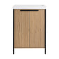 Modern Freestanding Bathroom Vanity With Resin Sink & Soft Close Cabinet Doors