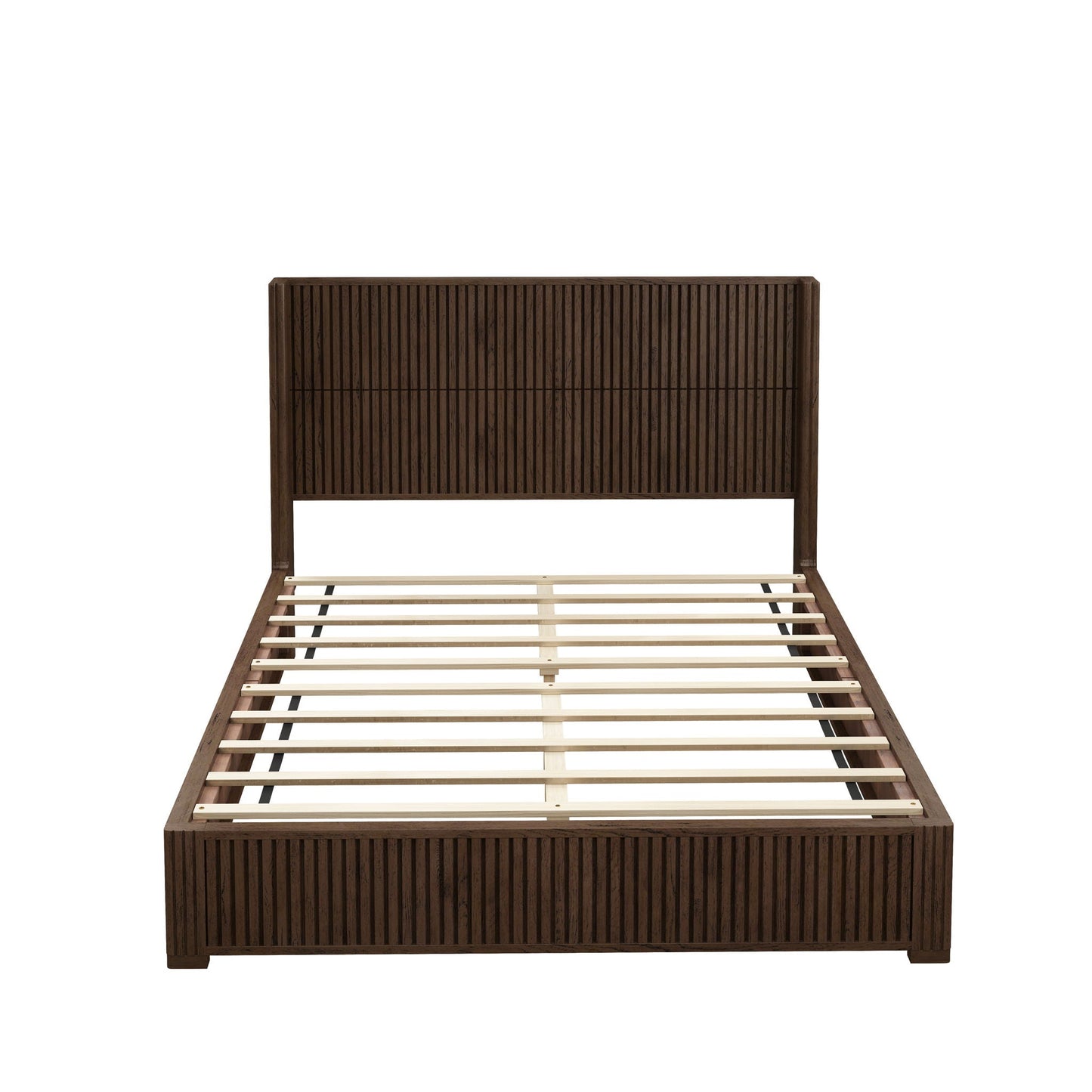 Platform Bed Frame With Headboard, Floor Standing Design