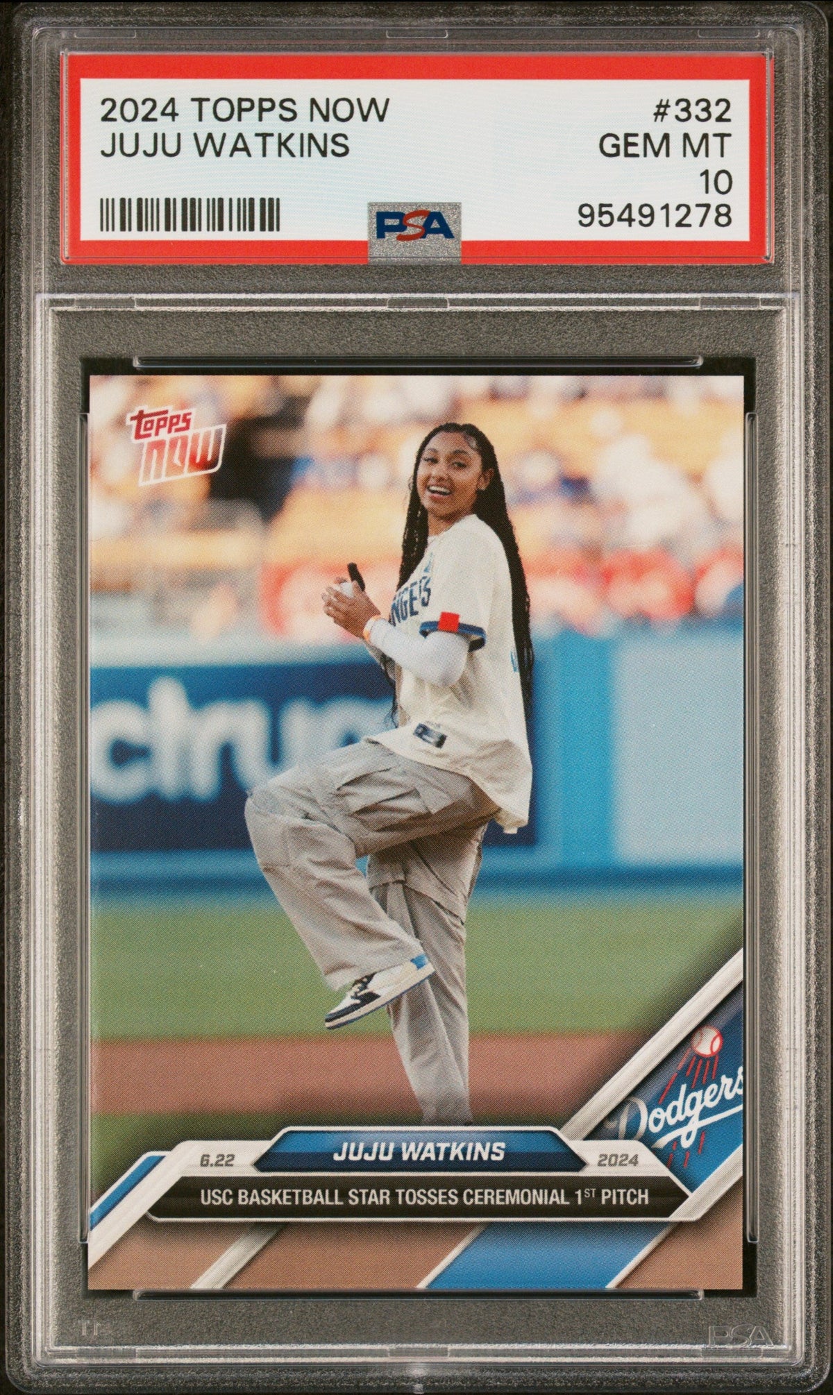 Graded 2024 Topps Now JuJu Watkins #332 Rookie RC Basketball Card PSA 10 Gem Mint