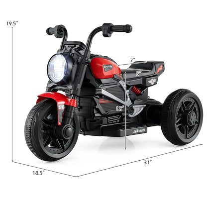 6V Kids Electric Motorcycle with LED Headlight and Music for Toddlers Aged 3-5
