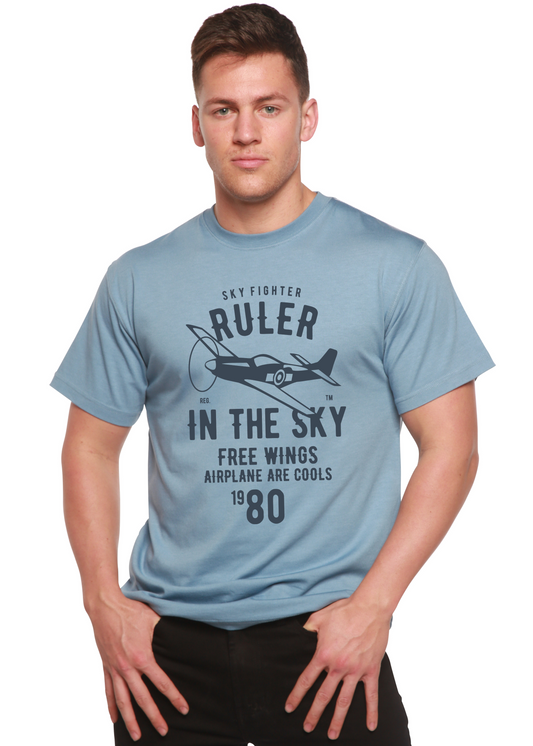Ruler In The Sky Spun Bamboo® Men's Bamboo Viscose/Organic Cotton Short Sleeve Graphic T-Shirt