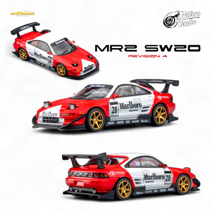 MicroTurbo Toyota MR2 Red & White Racing Livery 1:64