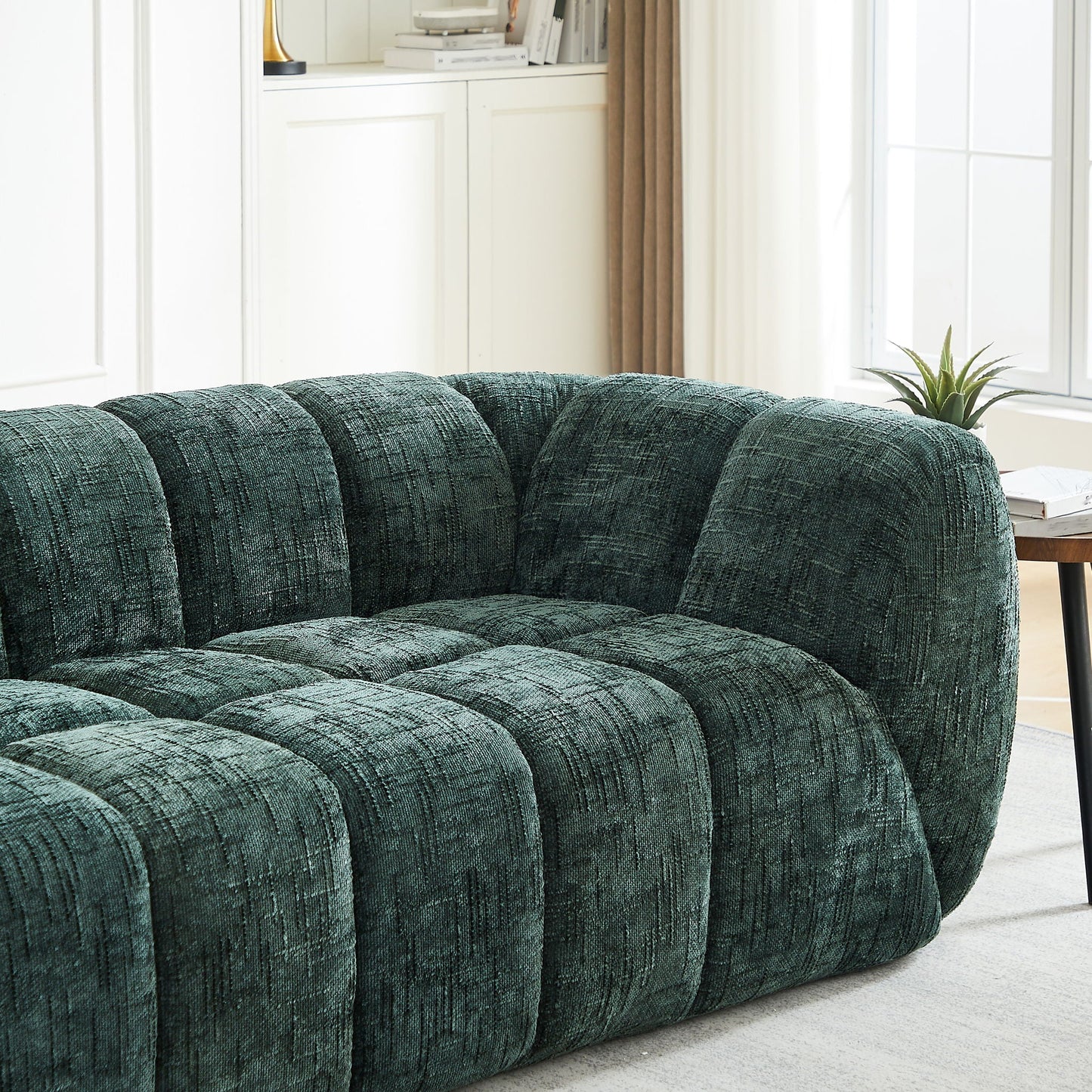 Modern Sofa With Piano Key Backrest