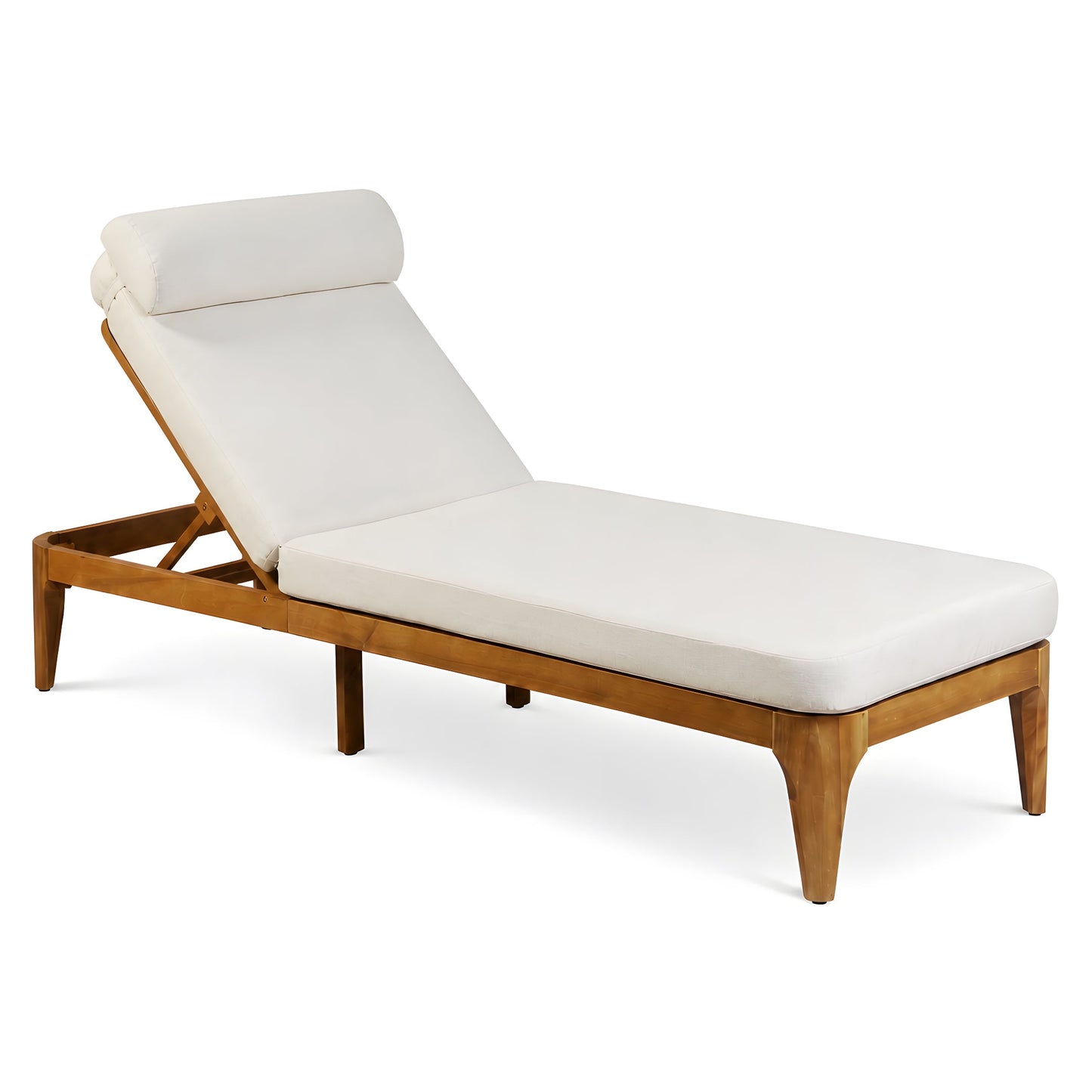 TOPMAX Acacia Wood Chaise Lounge