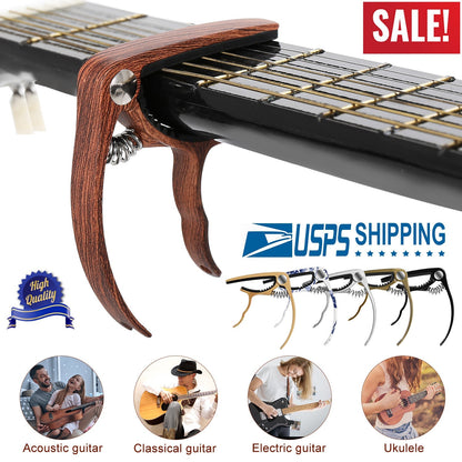 Universal Acoustic Guitar Capo 3 in 1 Zinc Alloy for Acoustic Electric Guitar Classical Acoustic Guitar Ukulele Guitar Tuning Accessories