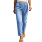 Womens Casual Cropped Jeans Fashionable