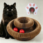 Cat Scratching Post With Magnetic AttachmentsVersatile Corrugated CardboardAnd Accordion Design For Pets