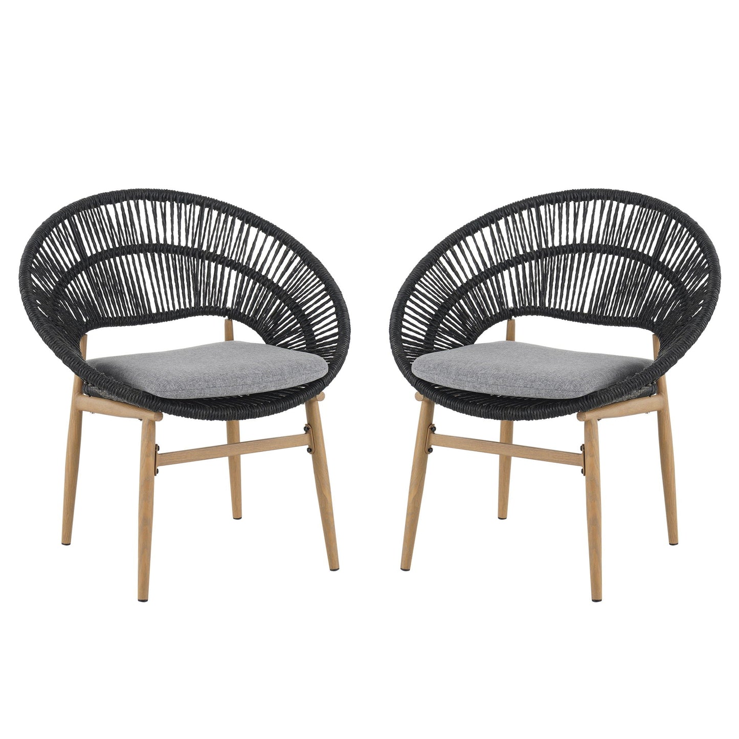 Cyril - Outdoor Papasan Style Dining Chair (Set of 2)