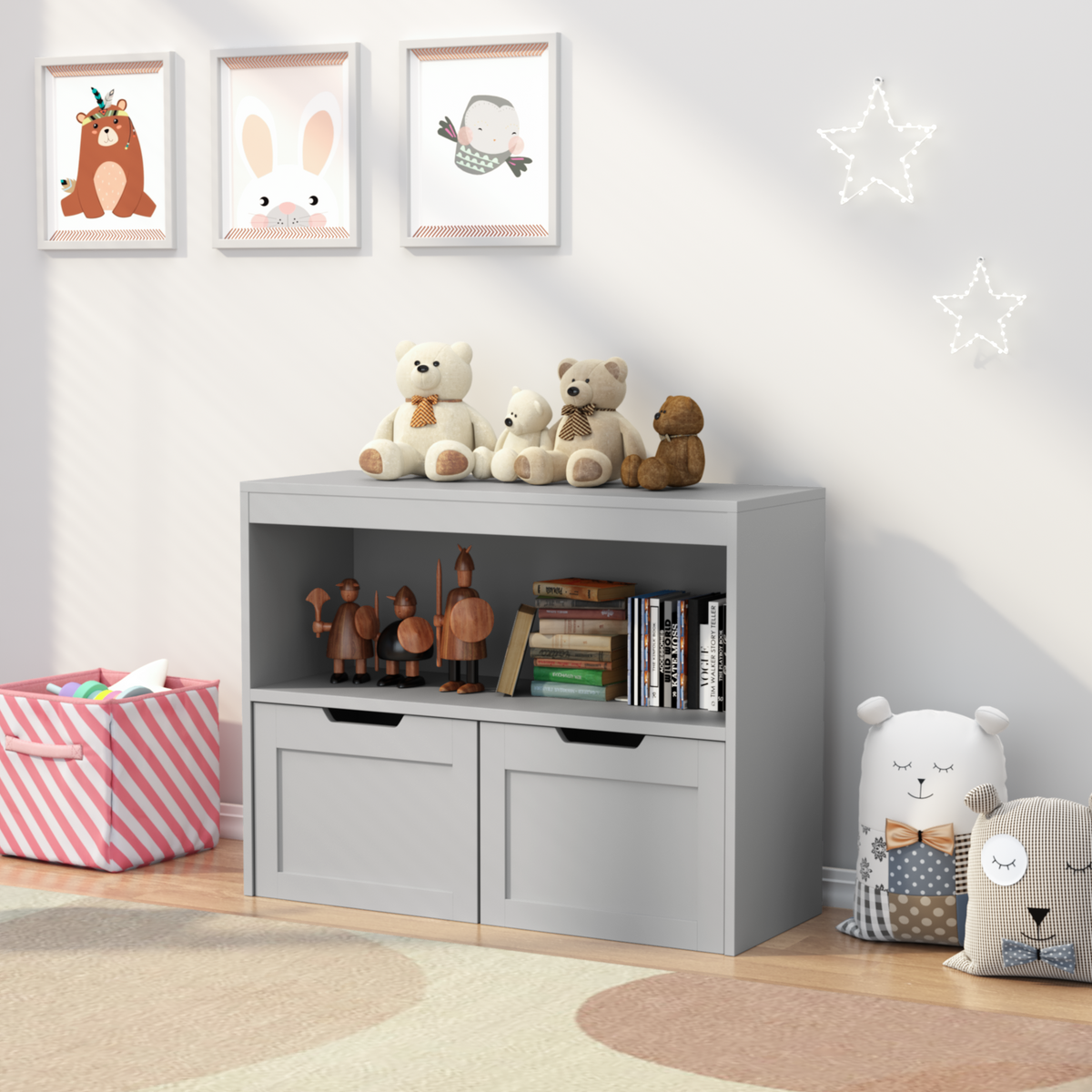 Book Organizer & Toy Storage Cabinet