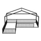 L-Shaped Montessori Bed For 2 Kids With Partitioned Fence