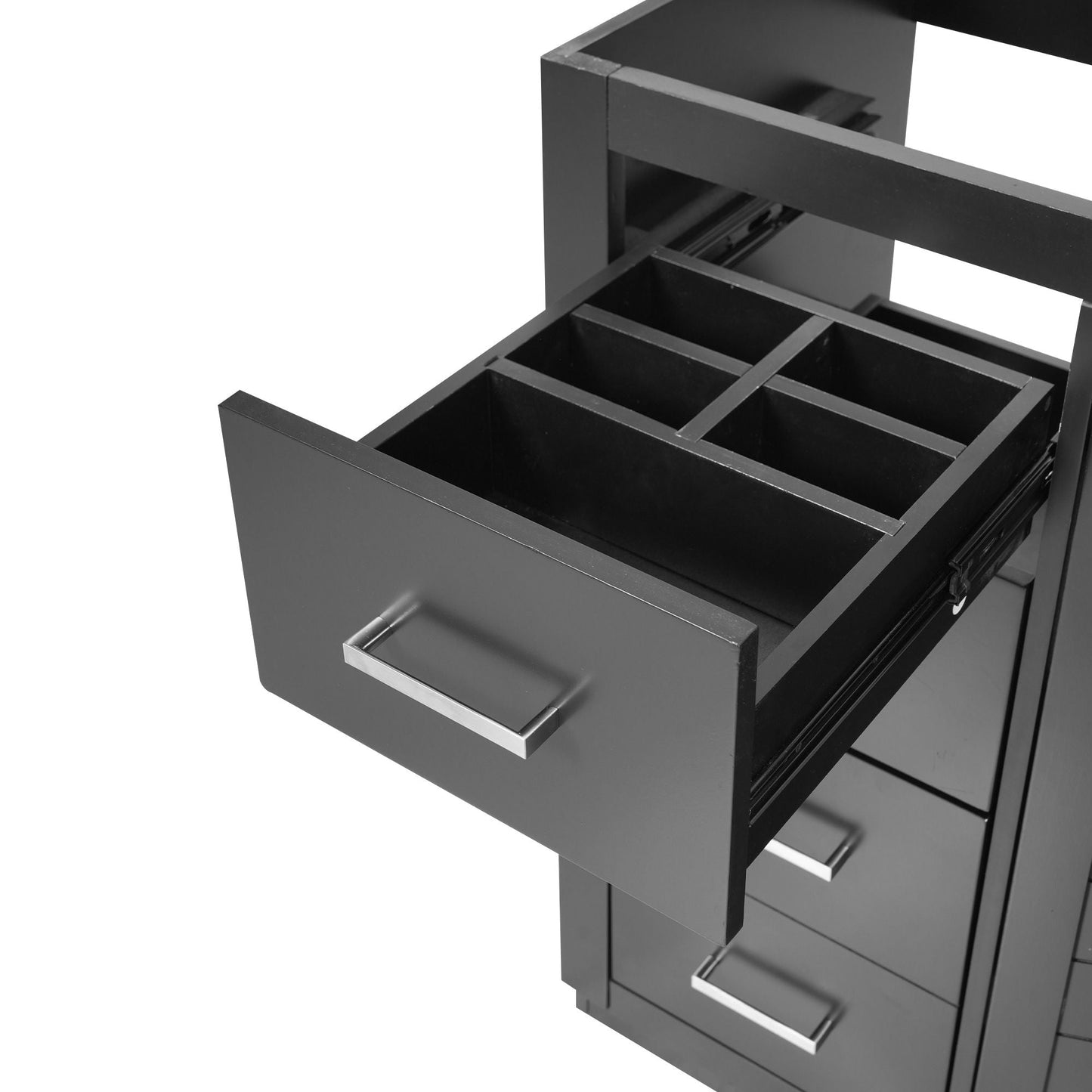 Retro Style Bathroom Vanity, 3 Drawers & Soft Closing Doors