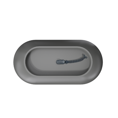 59 Inch Solid Surface Oval Freestanding Bathtub
