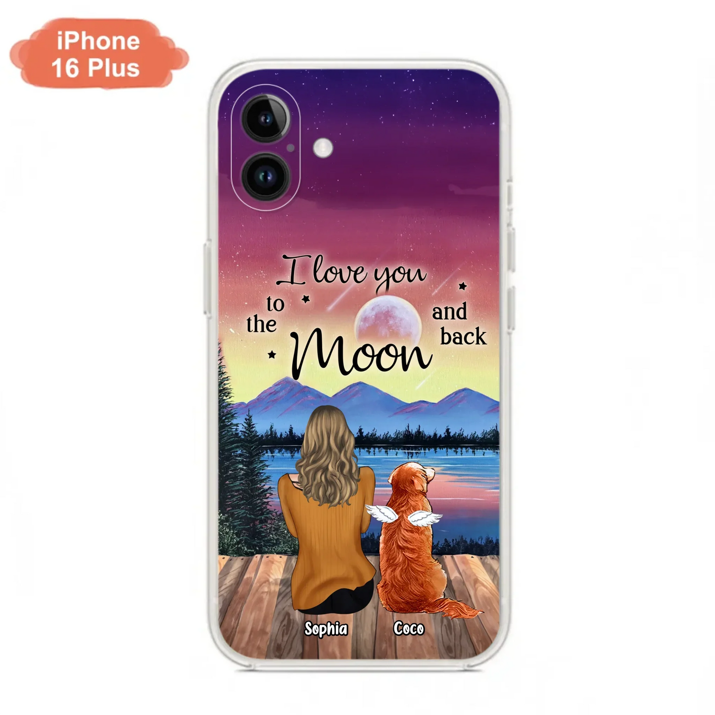 Custom Personalized Pet Mom/ Dad Phone Case - Gift Idea For Dog/ Cat/ Rabbit Lovers - Case For iPhone/ Samsung - I Love You To The Moon & Back